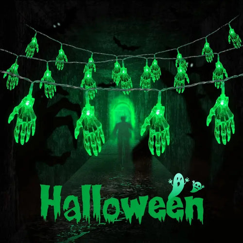 Halloween skeleton hand string light