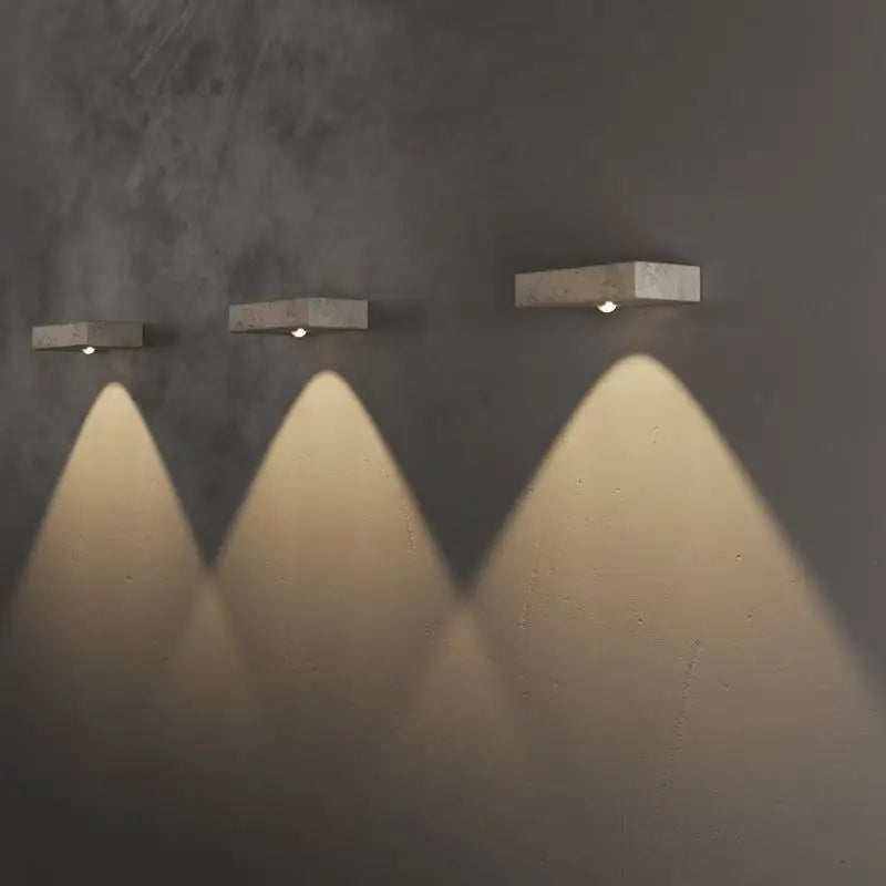 Travertine Stone Wabi-Sabi LED Wall Light, IP65