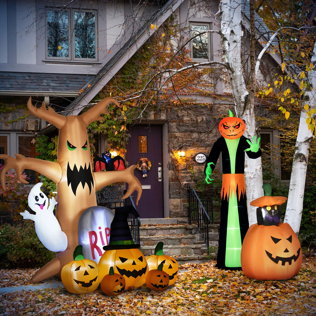 2.7m Inflatable Halloween Pumpkin with Built-In LED