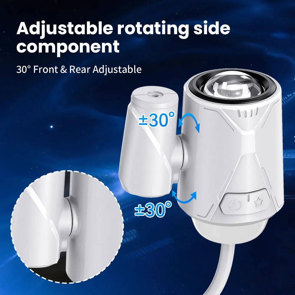 Dual-Mode Galaxy Projector Bedside Night Light