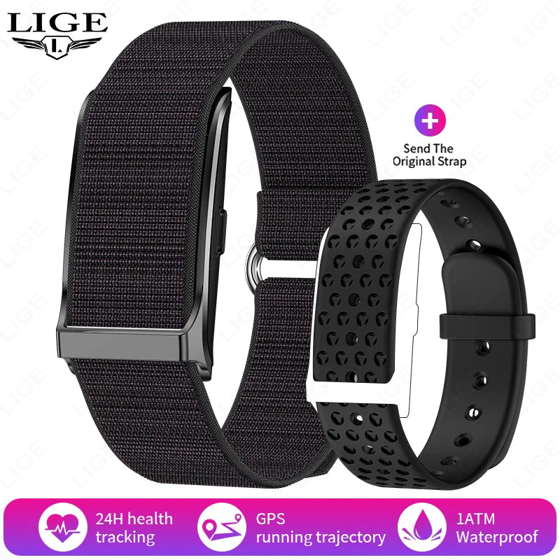 Screenless Sports Smart Watch with Heart Rate Monitor, 1ATM Waterproof