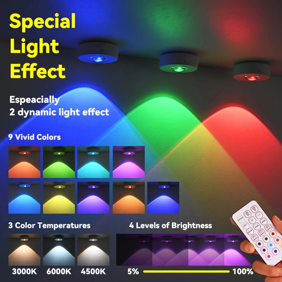 Rechargeable RGB cabinet light