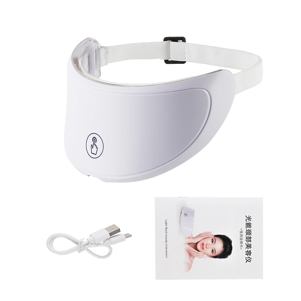Face and Neck LED Photon Mask with 7 Colours and Skincare Massager