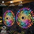 Solar mandala sunflower projector wall light