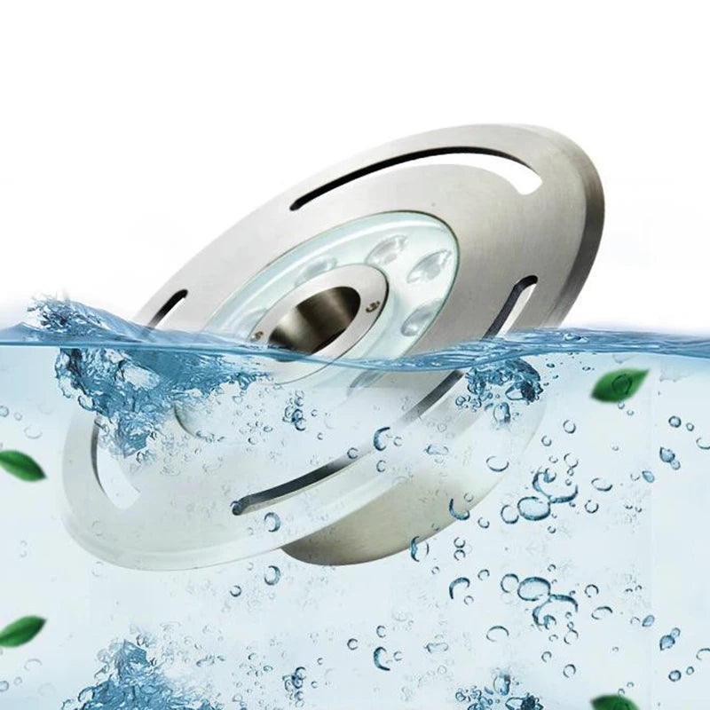 Stainless Steel RGB LED Fountain Light, 12V/24V, IP68, Underwater