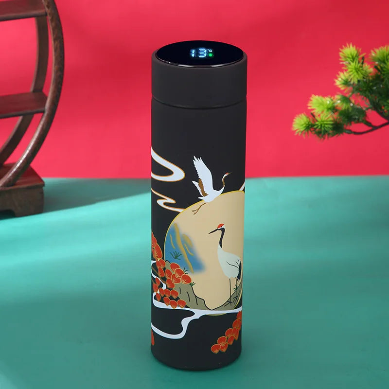 Portable Smart Thermos Flask with Temperature Display and Tea Filter
