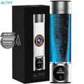 Performance Hydrogen Water Bottle, Dual Chamber SPE PEM with H2 Inhalation Device
