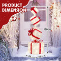 Lighted gift box tower