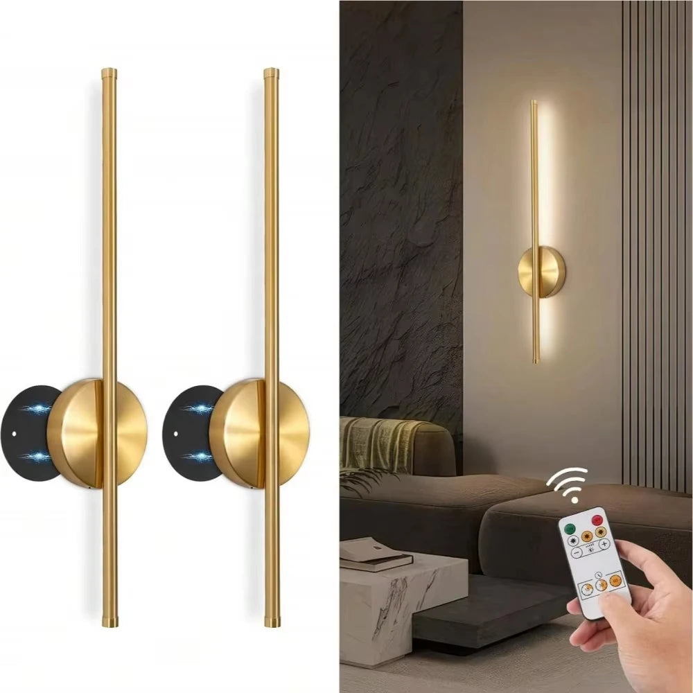 Rechargeable magnetic wall lamp black and gold