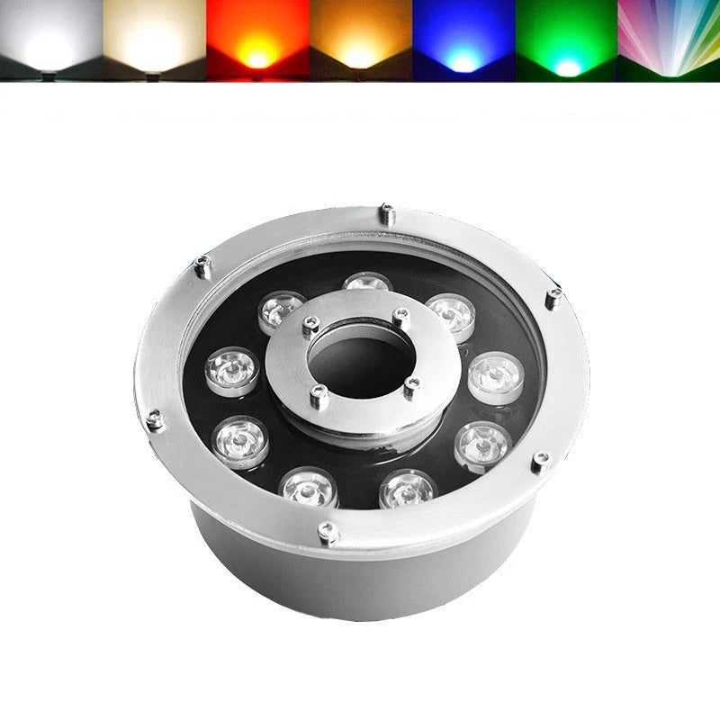 RGB LED Underwater Fountain Light, 12V/24V, IP68, Submersible