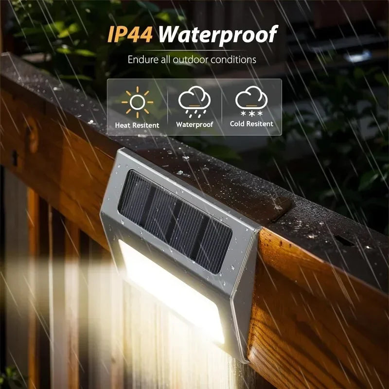 Stainless Steel Solar Deck Step Lights, Waterproof