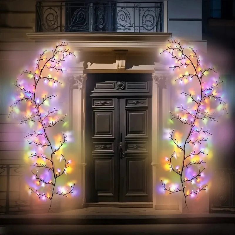 Christmas Willow Vine String Light, 96 LEDs, 8 Modes, Bendable