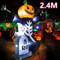 Inflatable Halloween tombstone and ghost