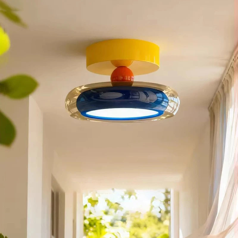Memphis Colourful Glass Ceiling Lamp