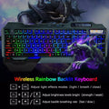Wireless RGB gaming keyboard and mouse set