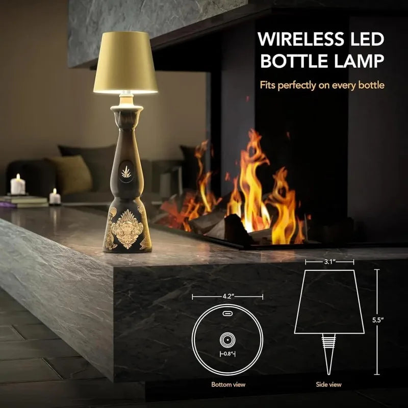 Wireless Bottle Light, Touch Control, 3 Colours, Dimmable