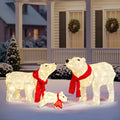 Lighted polar bear family