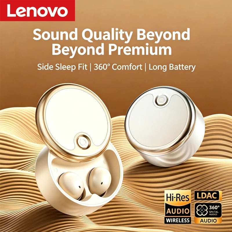 Mini Wireless Sleep Earbuds with 360° Rotating Slide-Open Charging Case