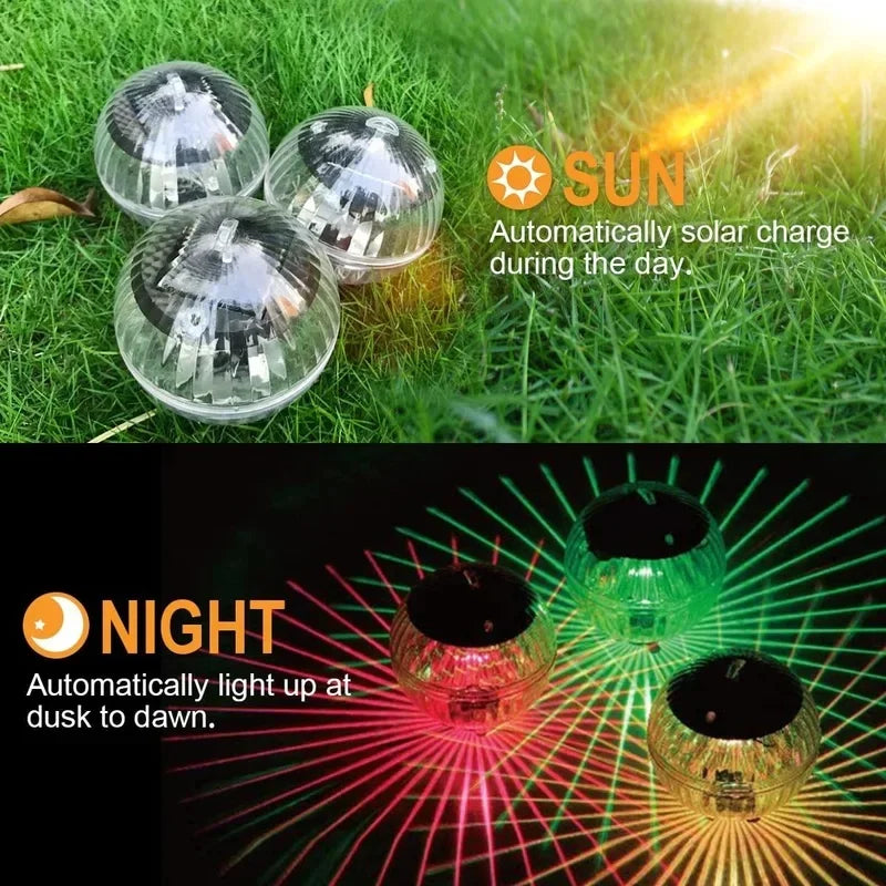 Solar Floating Pool Ball Light, Colour-Changing, Waterproof