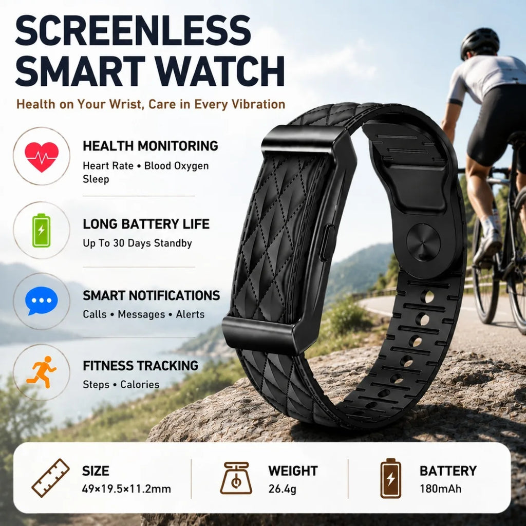 Screenless Fitness Tracker Wristband, Waterproof (2026)