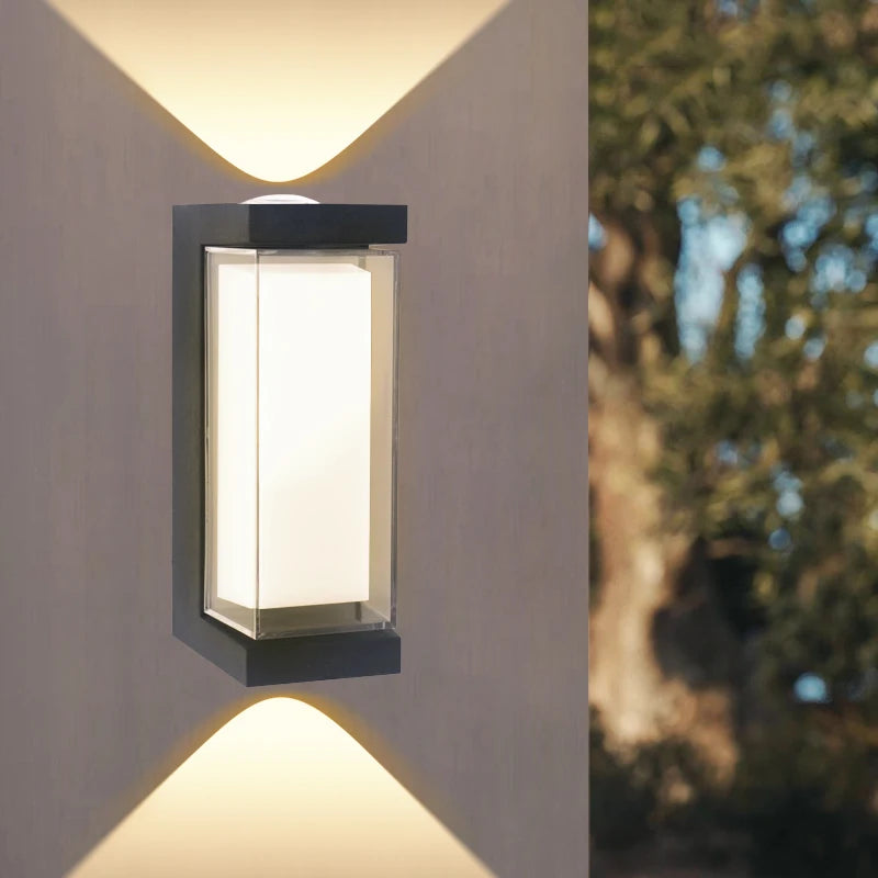 Modern LED Up and Down Wall Lamp, Indoor and Outdoor, AC85-265V
