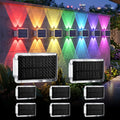 RGB LED solar fence lights