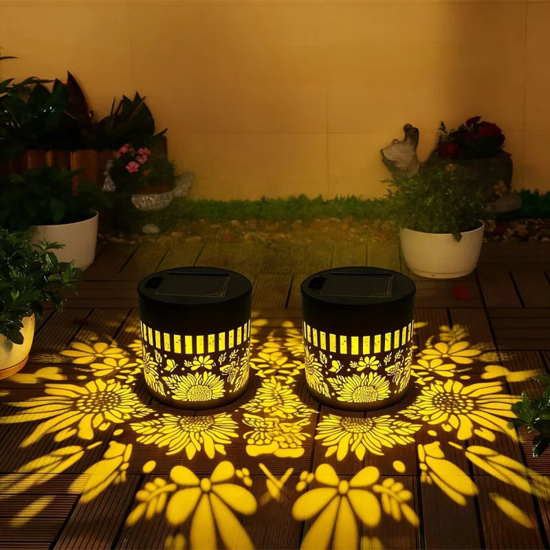 Solar Mandala Sunflower Projector Wall Light