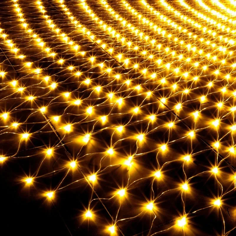 Christmas Net Mesh Fairy Lights, LED Garland and Curtain