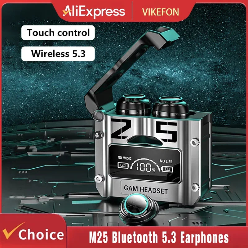 Bluetooth 5.3 Noise-Cancelling Sports Earbuds with Mic