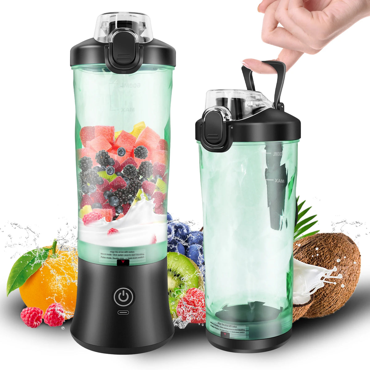 Portable Smoothie Blender Juicer for Ice and Frozen Fruit