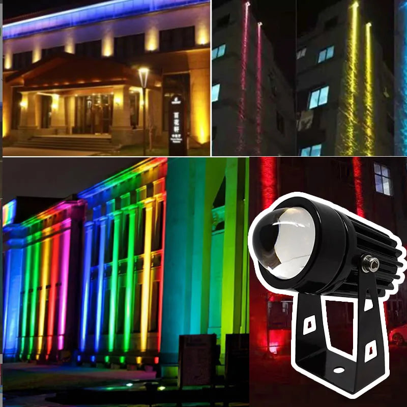 Outdoor LED wall spotlight RGB