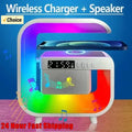 Wireless charger stand with Bluetooth speaker