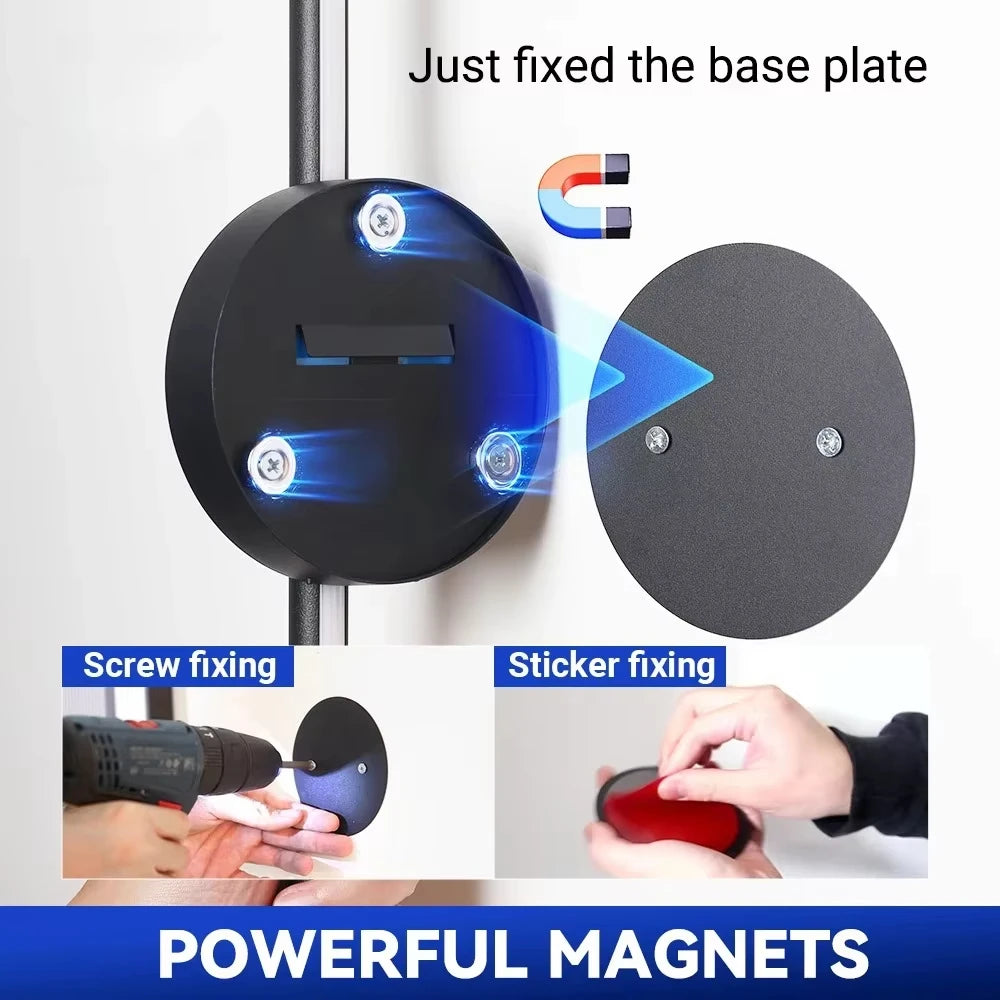 Rechargeable Wireless Magnetic Wall Lamp, Black and Gold