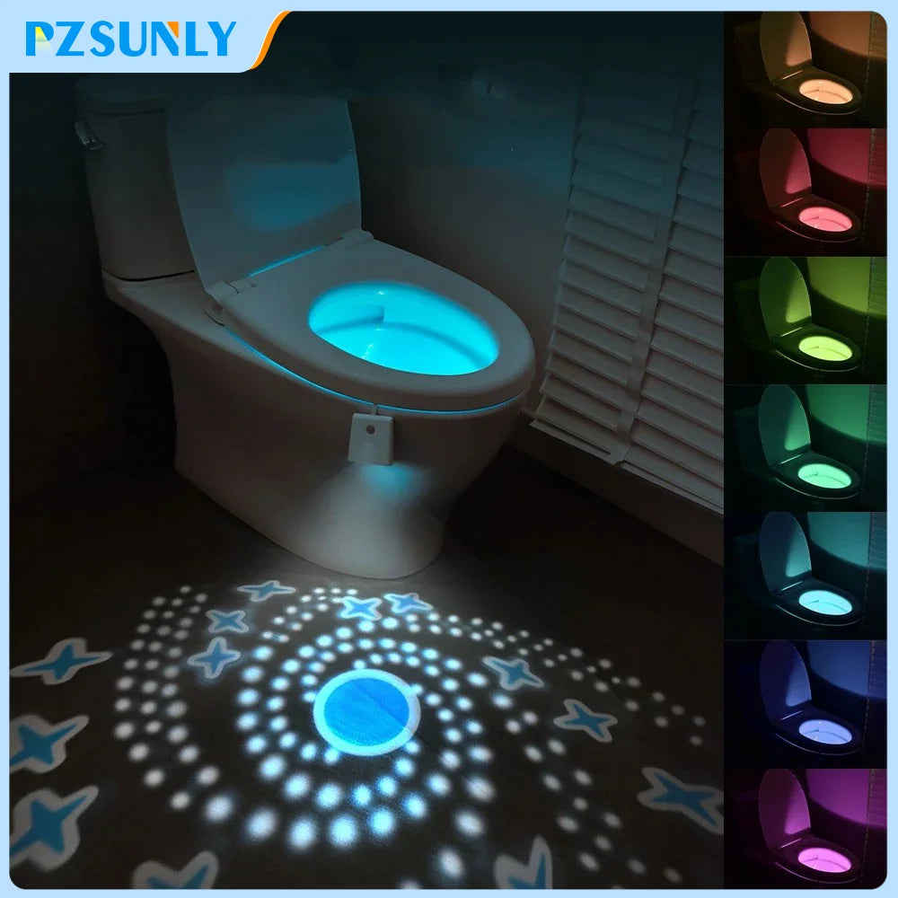 Motion sensor toilet night light