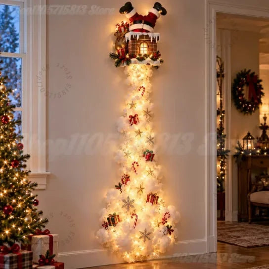 Christmas Magic Trail Wall Light, Santa Sleigh and Reindeer
