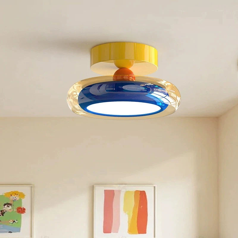 Memphis colourful glass ceiling lamp