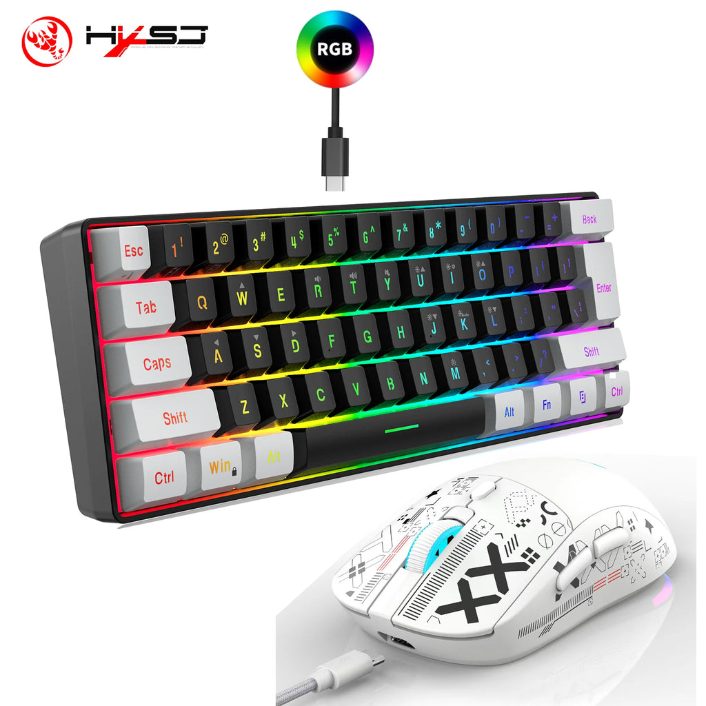 60% RGB gaming keyboard and mouse set