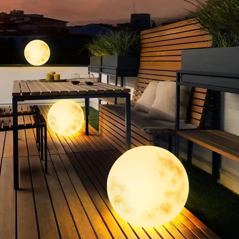 Solar Garden Ball Light, RGB, USB Rechargeable, Waterproof