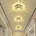 LED crystal embedded ceiling light