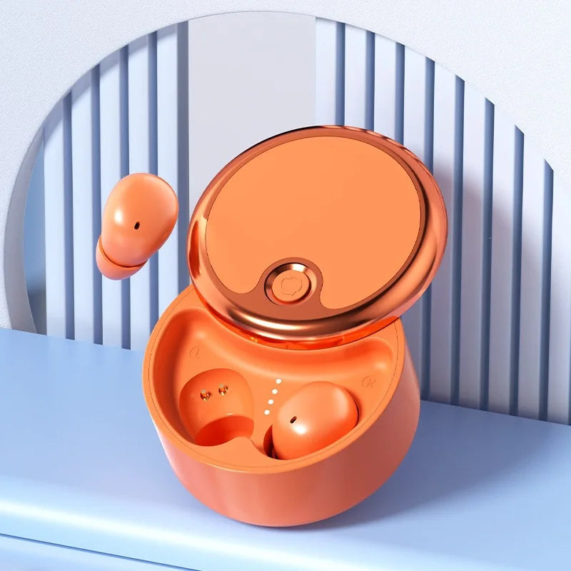 Mini Wireless Sleep Earbuds with 360° Rotating Slide-Open Charging Case