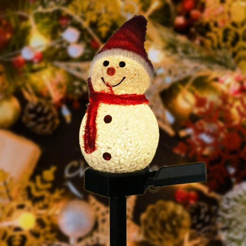 Solar Snowman Christmas Stake Lights, Outdoor