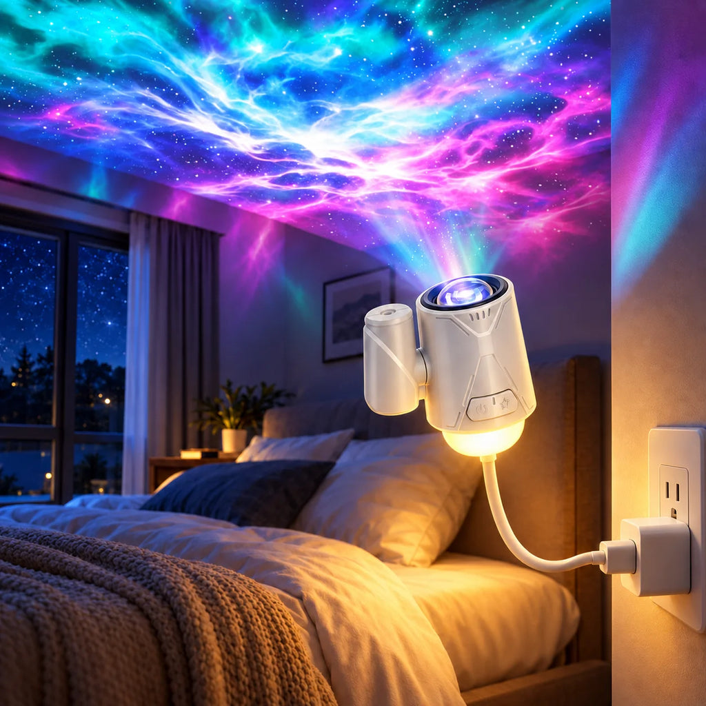 Dual-mode galaxy projector night light