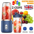 300ml Portable Cordless USB Rechargeable Blender with 2 Drinking Cups