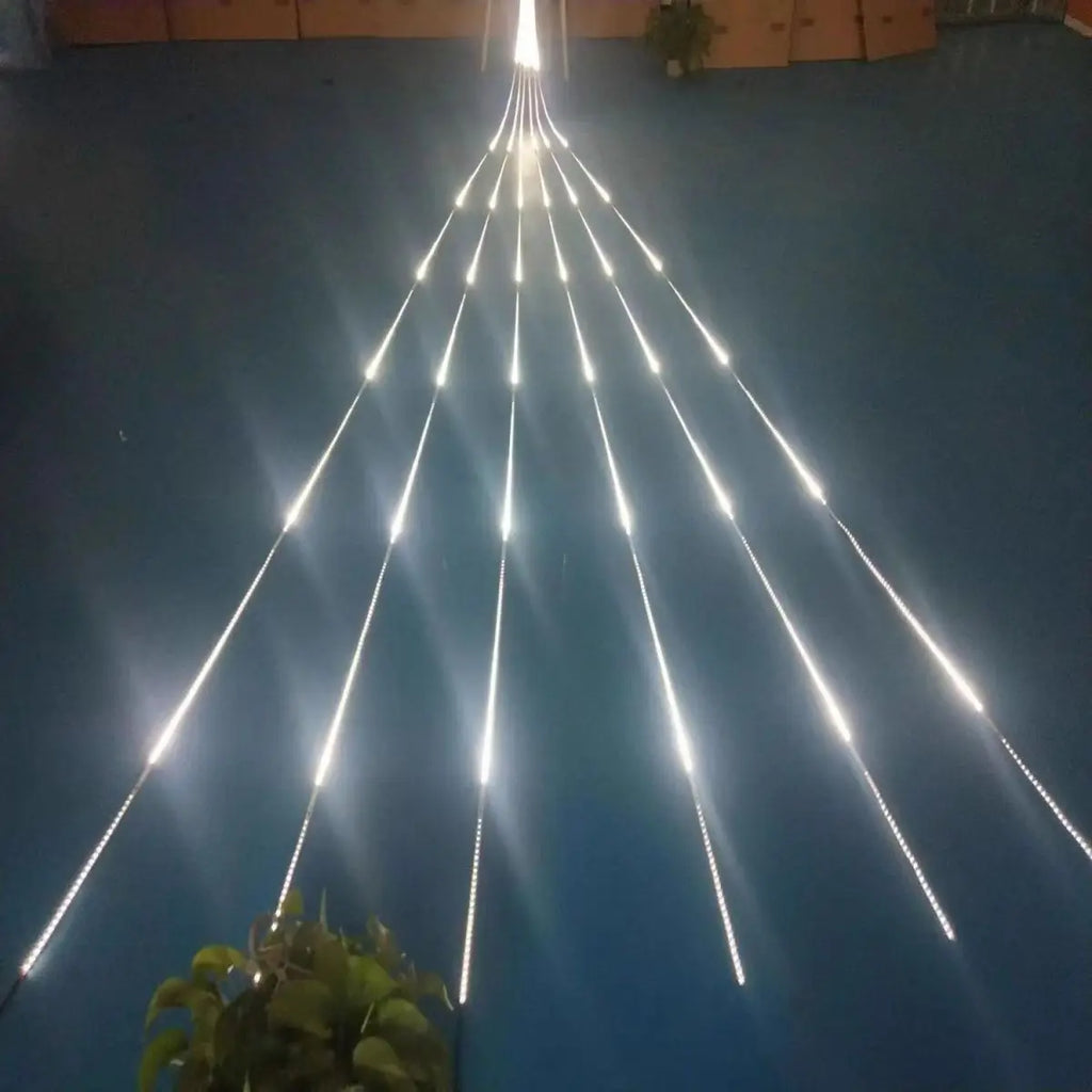 5M LED Meteor Shower Rain Drop Strip Light with Adapter, Outdoor