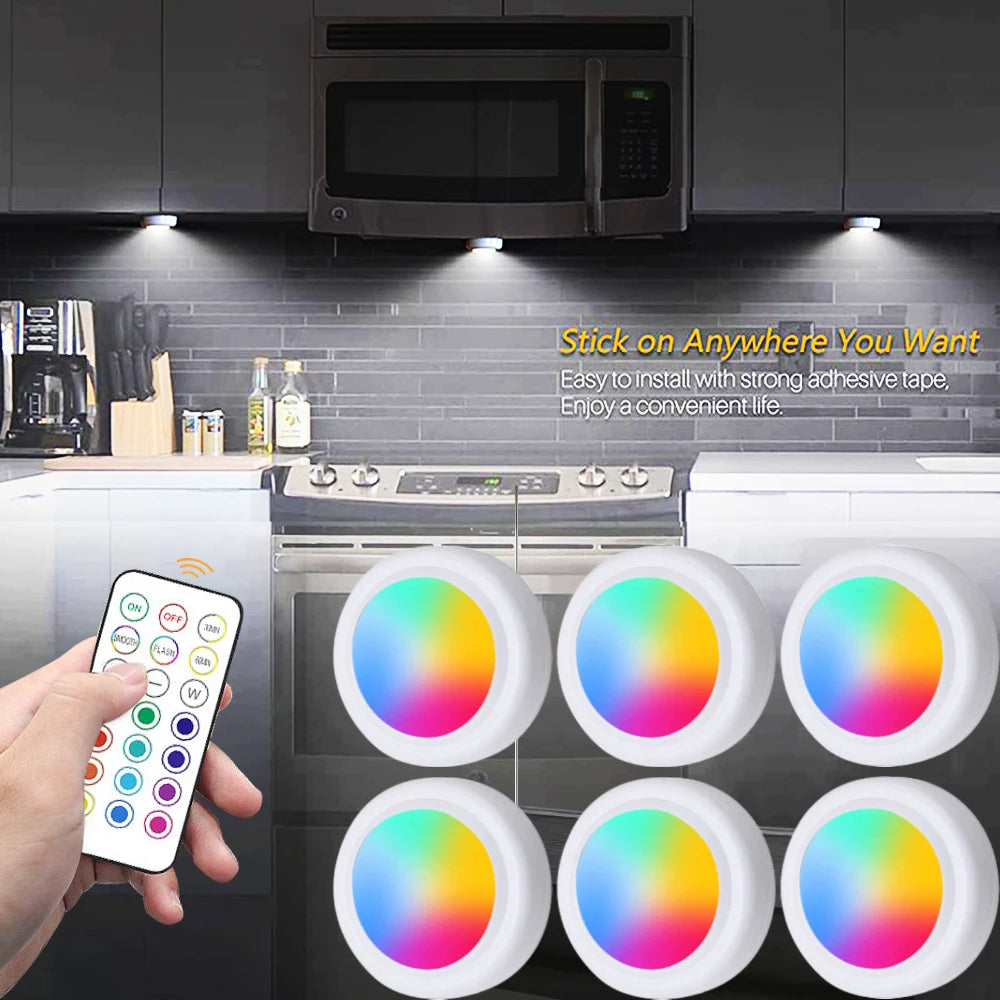 RGB LED under-cabinet lights