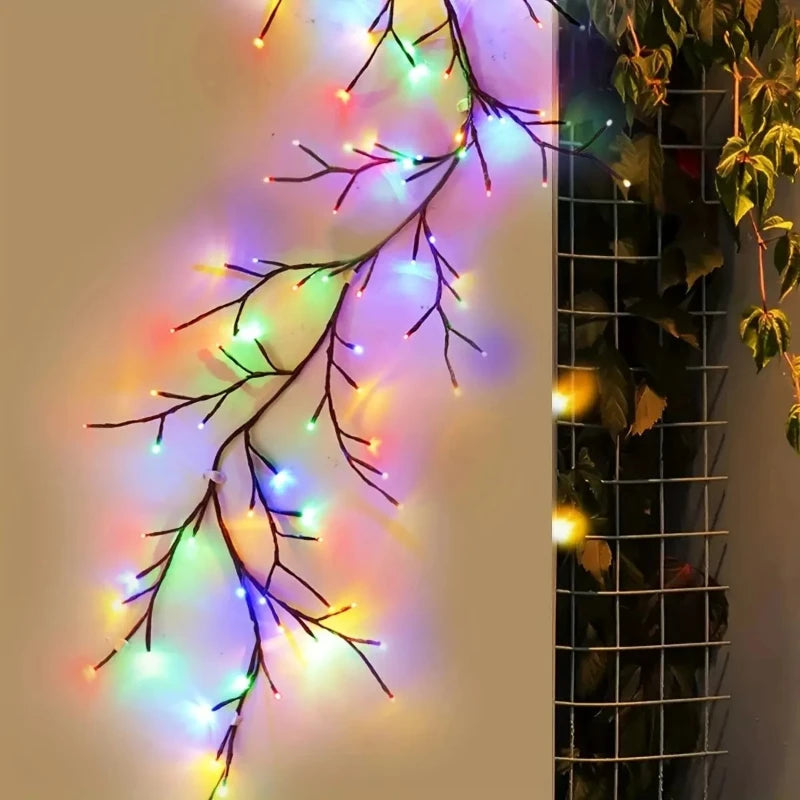 Christmas Willow Vine String Light, 96 LEDs, 8 Modes, Bendable