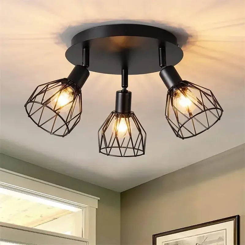 Industrial 3-head ceiling light