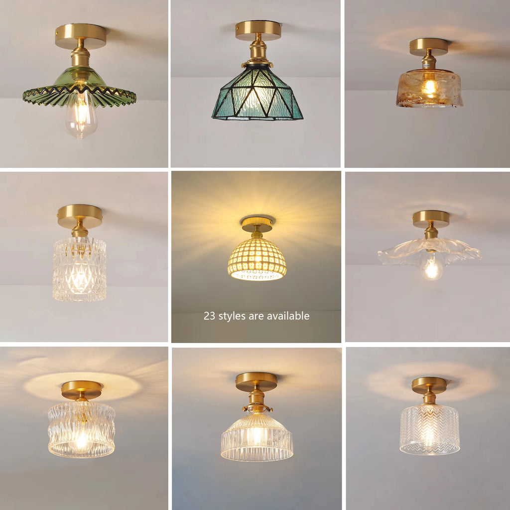 Glass shade pendant ceiling lamp