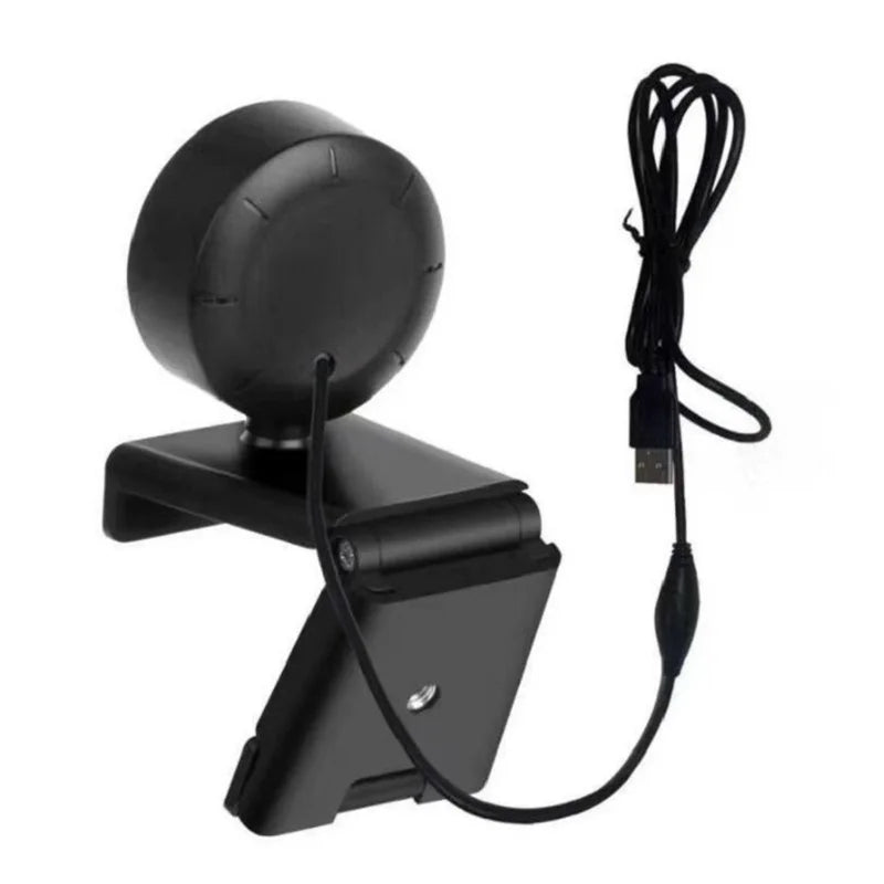 1080P Mini Webcam with Ring Fill Light and Microphone, USB