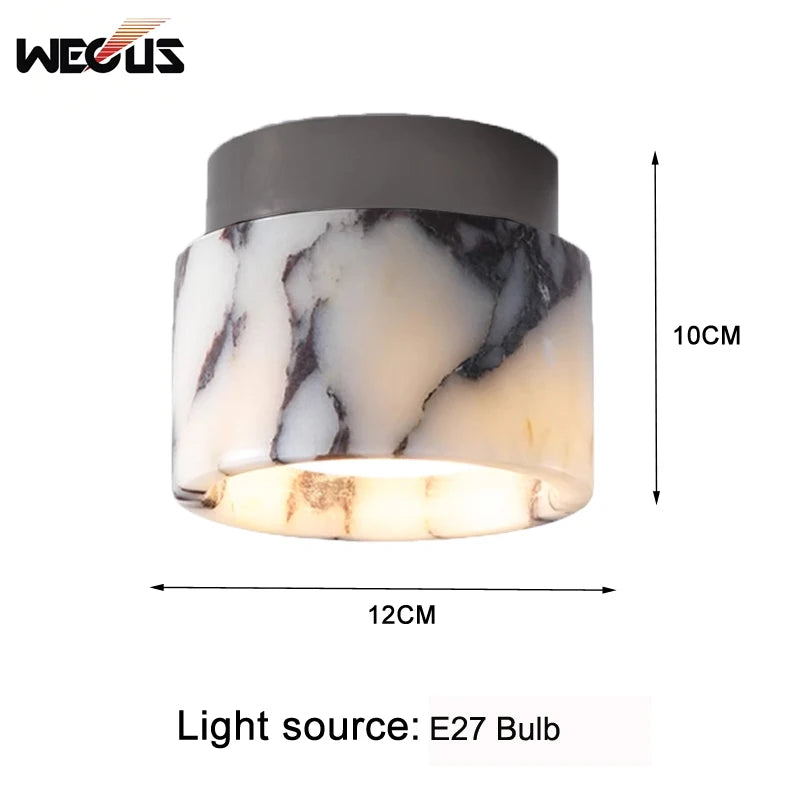 Marble LED Ceiling Light, 12 x 10cm